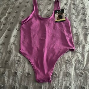 NWT Maidenform thong body suit in a purple/lialic color